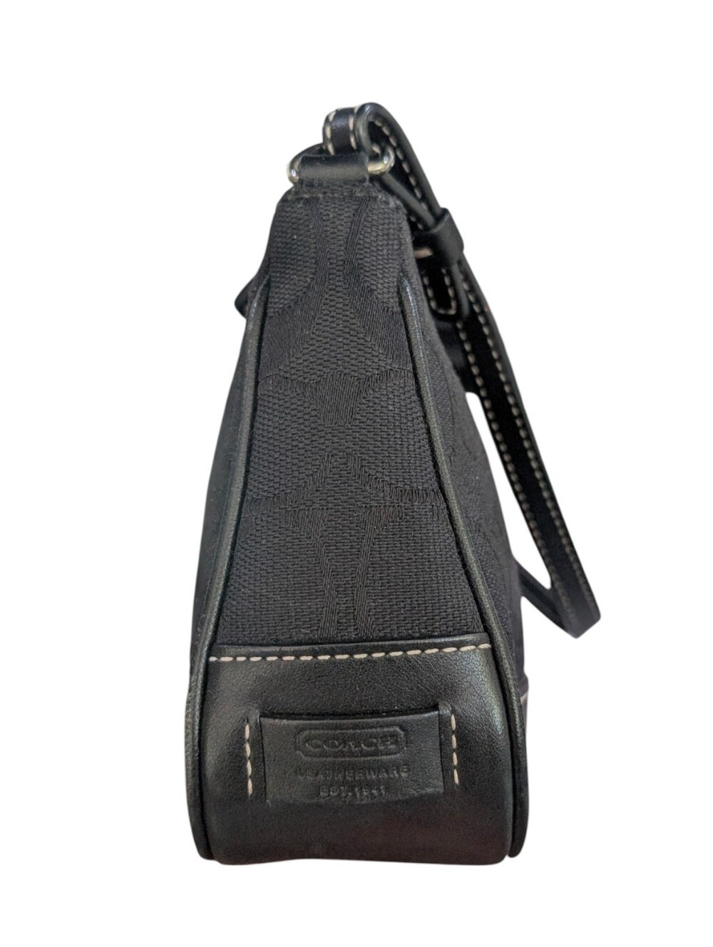 Coach Vintage y2k Black Hamptons Demi Mini Monogram Bag Leather Jacquard - Picture 5 of 5